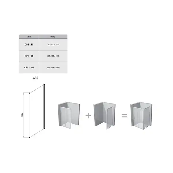 Неподвижная стенка Ravak Chrome CPS-80 блестящий+Transparent (прозрачный) (9QV40C00Z1) фото 2 Aquada.com.ua Неподвижная стенка Ravak Chrome CPS-80 блестящий+Transparent (прозрачный) (9QV40C00Z1) фото 2 Aquada.com.ua