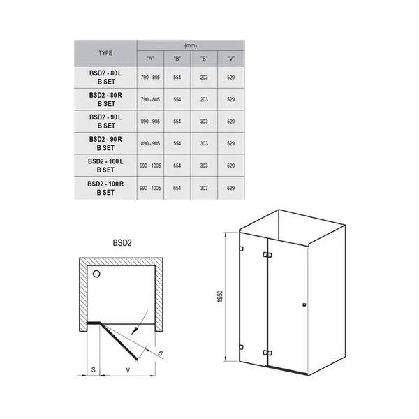 Душевые двери Ravak Brilliant BSD2-80 A-R (профиль - хром; стекло - Transparent (прозрачный)) (D01000A084) фото 2 Aquada.com.ua Душевые двери Ravak Brilliant BSD2-80 A-R (профиль - хром; стекло - Transparent (прозрачный)) (D01000A084) фото 2 Aquada.com.ua