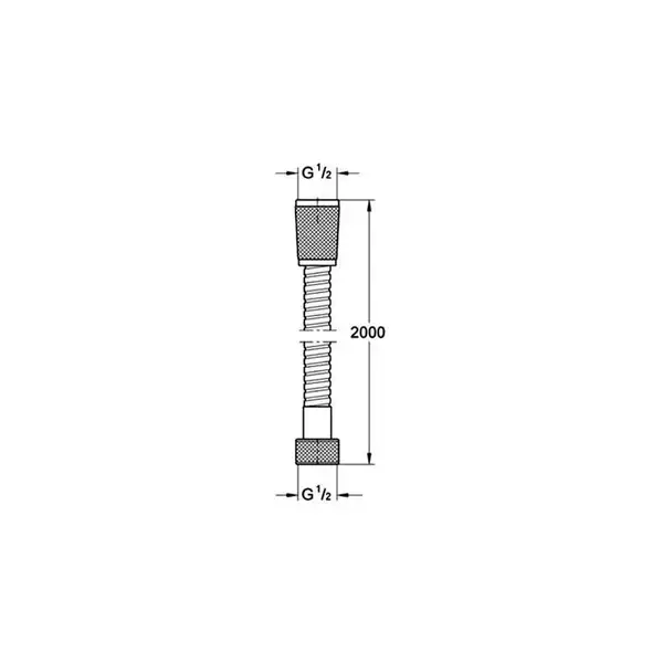 Шланг для душа Hansgrohe Metaflex 200 см (цвет - хром) (28264000)