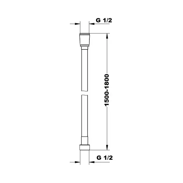 Шланг для душа растягивающийся 150-180 см Imprese Grafiky (цвет - black nickel) (ZMK041807160) фото 2 Aquada.com.ua