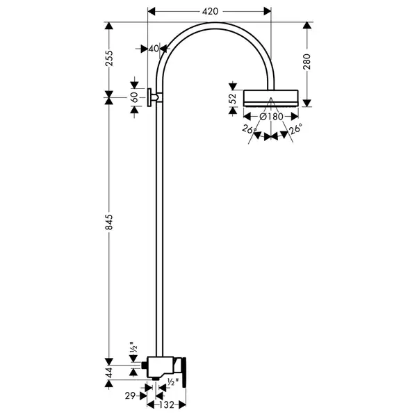 Душевая система с термостатом Axor Citterio Showerpipe (цвет - хром) (39620000) фото 3 Aquada.com.ua Душевая система с термостатом Axor Citterio Showerpipe (цвет - хром) (39620000) фото 3 Aquada.com.ua