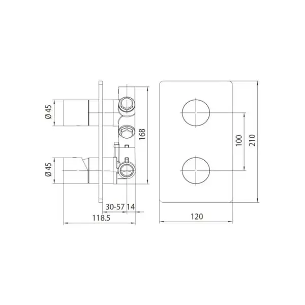 Душевая система скрытого монтажа Bossini Cosmo Tondo (цвет - хром) (M71237) фото 7 Aquada.com.ua