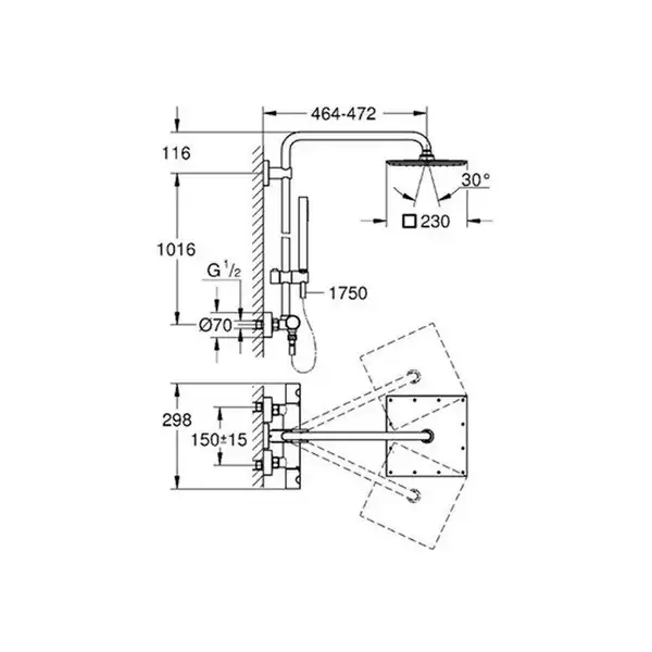 Grohe Euphoria System Душевая система, хром (26187000)
