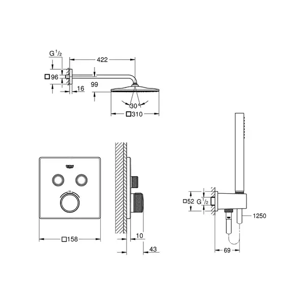 Grohe душевая система grohtherm smartcontrol (26405SC1) (26405SC1) фото 2 Aquada.com.ua Grohe душевая система grohtherm smartcontrol (26405SC1) (26405SC1) фото 2 Aquada.com.ua