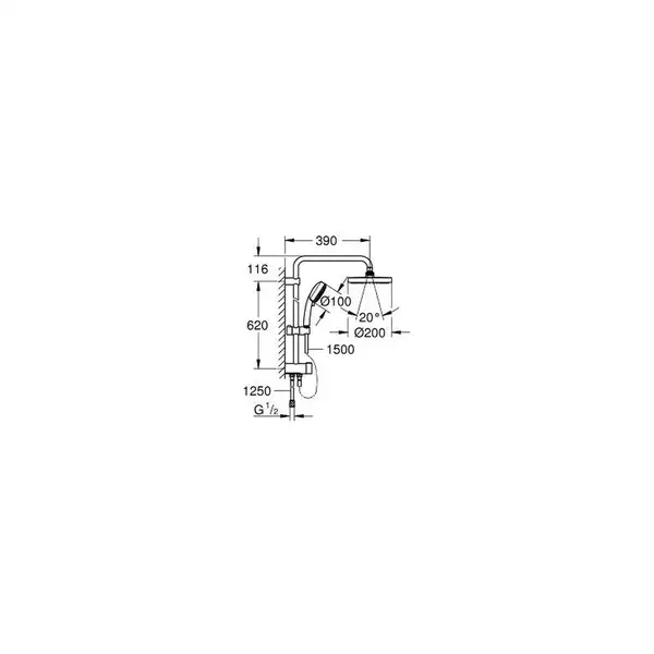 Душова система Grohe New Tempesta 200 (27394002) Душова система Grohe New Tempesta 200 (27394002)
