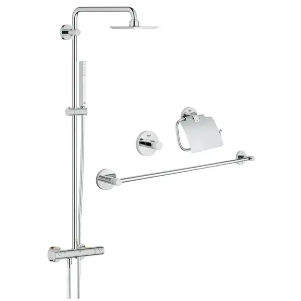 Комплект Grohe душевая система Euphoria 27932000 + набор аксессуаров Essentials 40775001 (2793200040775000) фото 2 Aquada.com.ua Комплект Grohe душевая система Euphoria 27932000 + набор аксессуаров Essentials 40775001 (2793200040775000) фото 2 Aquada.com.ua