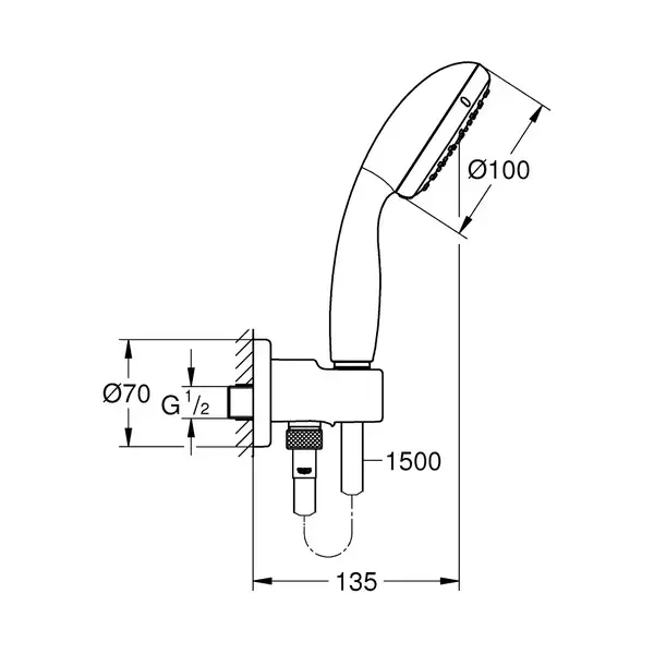 Душевая система скрытого монтажа Grohe Bau Loop (цвет - хром) (2908100L) фото 4 Aquada.com.ua Душевая система скрытого монтажа Grohe Bau Loop (цвет - хром) (2908100L) фото 4 Aquada.com.ua