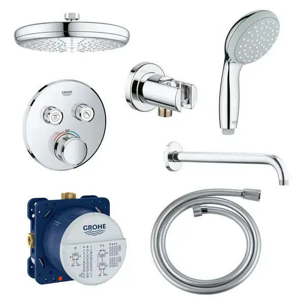 GROHE Grohtherm SmartControl Неперевершена душова система із Rainshower New Tempesta 210 (34614SC0) GROHE Grohtherm SmartControl Неперевершена душова система із Rainshower New Tempesta 210 (34614SC0)