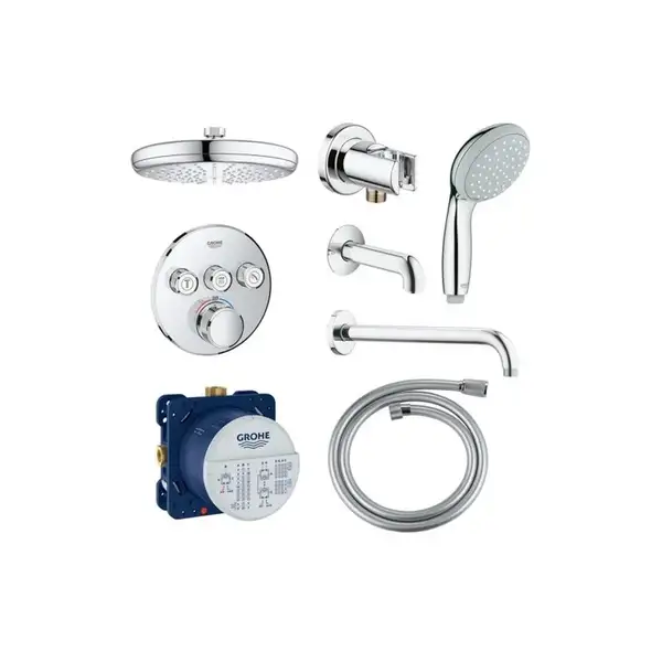 GROHE Grohtherm SmartControl Неперевершений душовий комплект із Rainshower New Tempesta 210 (34614SC2) GROHE Grohtherm SmartControl Неперевершений душовий комплект із Rainshower New Tempesta 210 (34614SC2)