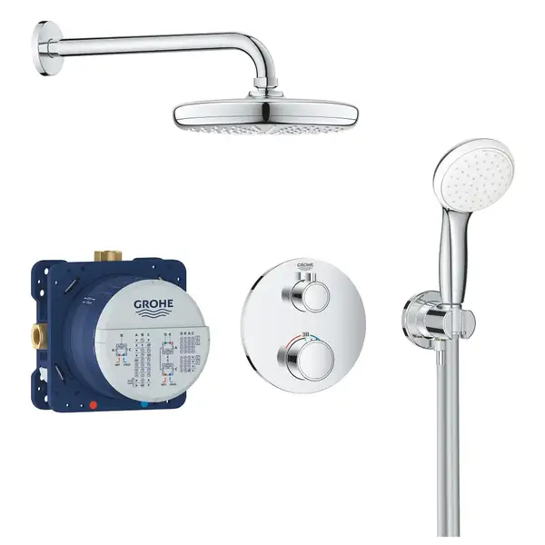 Душова система прихованого монтажу з термостатом Grohe Grohtherm Convent. Concealed (34727000)