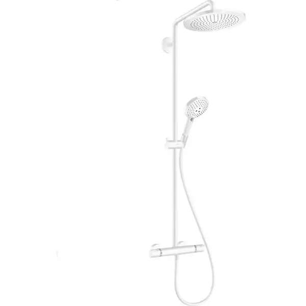 Душова система Hansgrohe Croma Select S 280 1jet Showerpipe з термостатом, matt white (26890700)