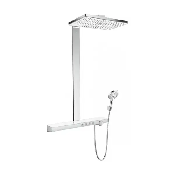 Душевая система с термостатом Hansgrohe Rainmaker Showerpipe 460 3jet (цвет - хром/белый) (27106400) фото 1 Aquada.com.ua Душевая система с термостатом Hansgrohe Rainmaker Showerpipe 460 3jet (цвет - хром/белый) (27106400) фото 1 Aquada.com.ua