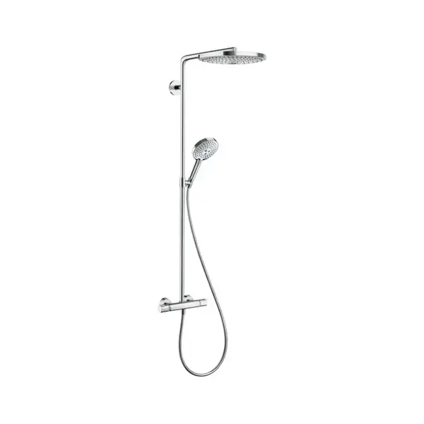 Душевая система с термостатом Hansgrohe Raindance Select S Showerpipe 300 2jet (цвет - хром/белый) (27133400) фото 1 Aquada.com.ua Душевая система с термостатом Hansgrohe Raindance Select S Showerpipe 300 2jet (цвет - хром/белый) (27133400) фото 1 Aquada.com.ua