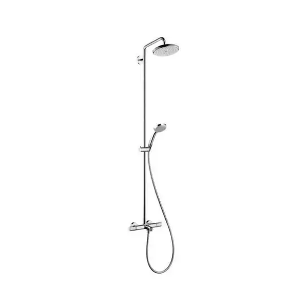 GROHE Душевая система с термостатом Hansgrohe Croma Showerpipe 220 1jet (цвет - хром) (27223000) фото 1 Aquada.com.ua