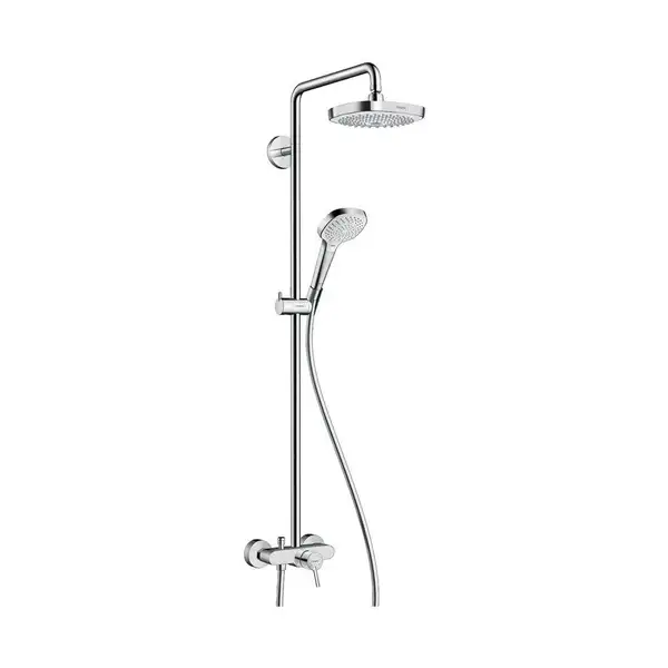 Hansgrohe Croma E Showerpipe 180 2jet Душевая система, хром/белый (27258400) Hansgrohe Croma E Showerpipe 180 2jet Душевая система, хром/белый (27258400)