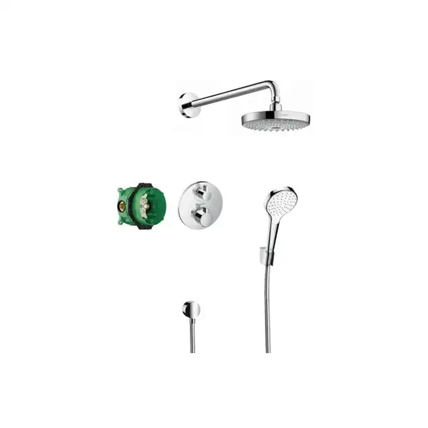 HANSGROHE Душевой набор (верхний, ручной душ, ibox, термостат) ShowerSet Croma Select S/Ecostat S (27295000) фото 1 Aquada.com.ua HANSGROHE Душевой набор (верхний, ручной душ, ibox, термостат) ShowerSet Croma Select S/Ecostat S (27295000) фото 1 Aquada.com.ua