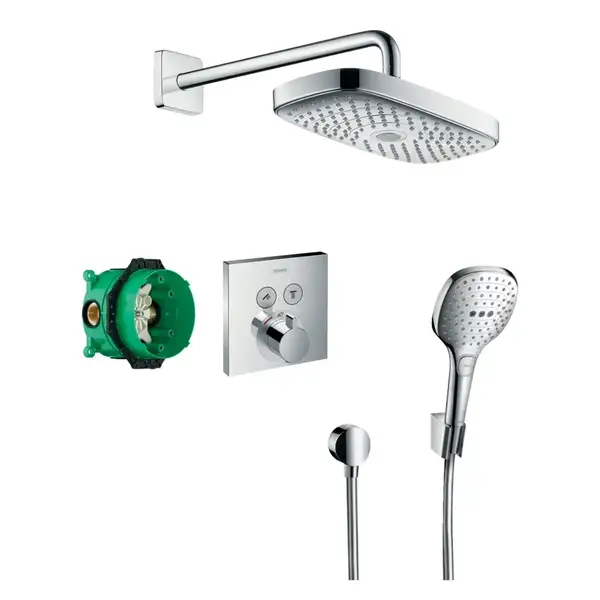 GROHE Hansgrohe Душевой набор (верхний, ручной душ, ibox, термостат) Raindance Select E/ShowerSelect (27296000) фото 1 Aquada.com.ua GROHE Hansgrohe Душевой набор (верхний, ручной душ, ibox, термостат) Raindance Select E/ShowerSelect (27296000) фото 1 Aquada.com.ua