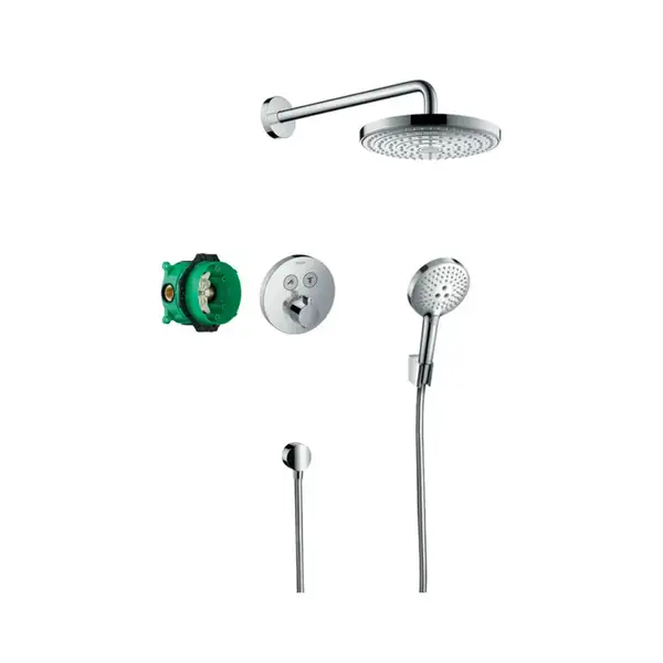 HANSGROHE Душевой набор (верхний, ручной душ, ibox, термостат) ShowerSet Raindance Select S/ShowerSelect S (27297000) фото 1 Aquada.com.ua HANSGROHE Душевой набор (верхний, ручной душ, ibox, термостат) ShowerSet Raindance Select S/ShowerSelect S (27297000) фото 1 Aquada.com.ua