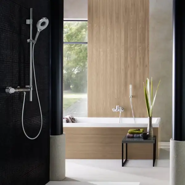 Душова система Hansgrohe Raindance Select S 240 Showerpipe PowderRain 1jetP з термостатом, хром (27633000)