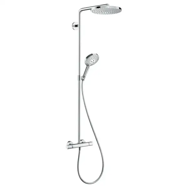 Душова система Hansgrohe Raindance Select S 240 Showerpipe PowderRain 1jetP з термостатом, хром (27633000)