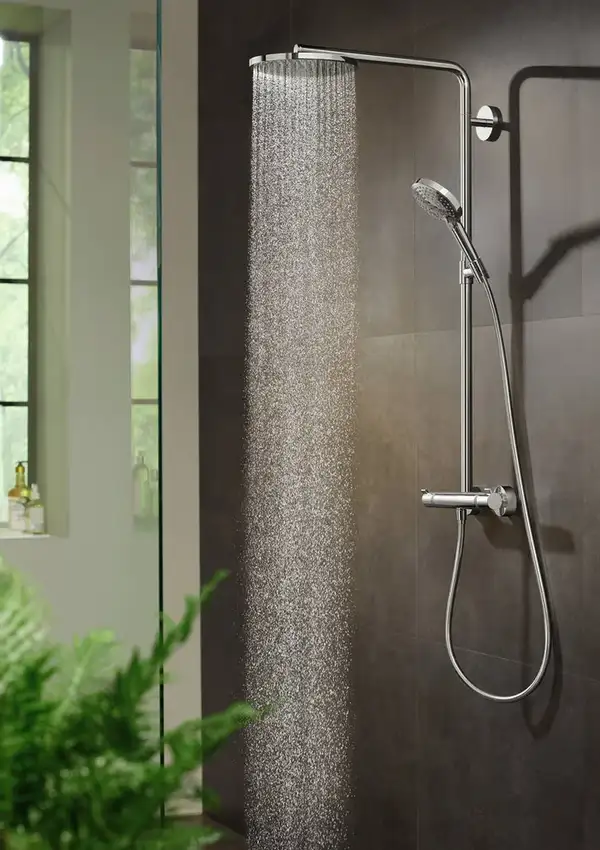 HANSGROHE Душевая система 240 1jet P, Powder Rain, с термостатом, хром Raindance Select S Showerpipe (27633000) фото 4 Aquada.com.ua