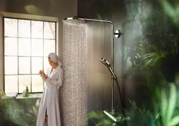 HANSGROHE Душевая система 240 1jet P, Powder Rain, с термостатом, хром Raindance Select S Showerpipe (27633000) фото 6 Aquada.com.ua