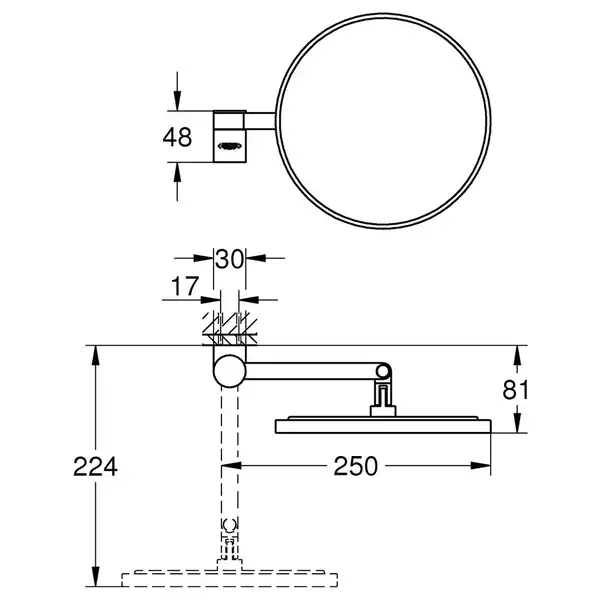 Дзеркало косметичне, Grohe Selection (41077000) Дзеркало косметичне, Grohe Selection (41077000)