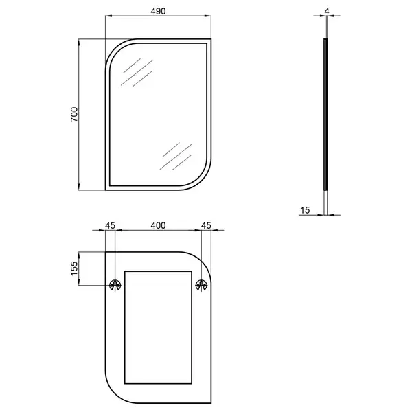 Дзеркало Qtap Scorpio 490х700 QT1478FL8130AW Дзеркало Qtap Scorpio 490х700 QT1478FL8130AW