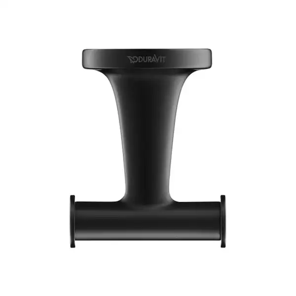 Крючок двойной Duravit Starck T, чёрный матовый (0099304600) фото 1 Aquada.com.ua Крючок двойной Duravit Starck T, чёрный матовый (0099304600) фото 1 Aquada.com.ua
