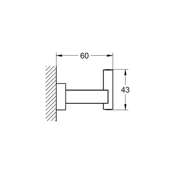 GROHE Гачок для банного халата Essentials Cube (40511001) фото 4 Aquada.com.ua GROHE Гачок для банного халата Essentials Cube (40511001) фото 4 Aquada.com.ua