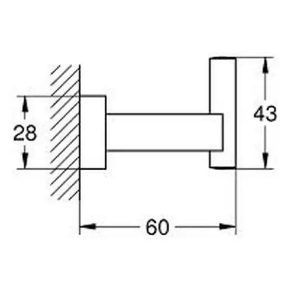 Grohe Essentials Cube New Гачок для халата, хром (40511001) Grohe Essentials Cube New Гачок для халата, хром (40511001)