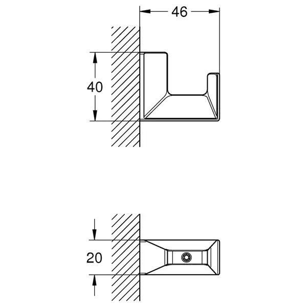 Гачок для халата Grohe Selection Cube (40782000)