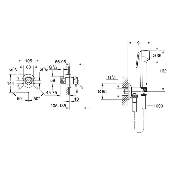 GROHE Набір 2 в 1 для туалету BauClassic  (2904800S)