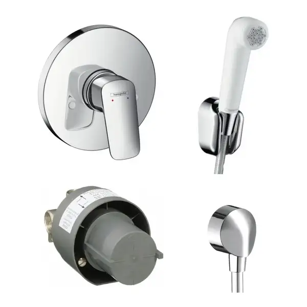 HANSGROHE Набор скрытого монтажа с гигиенической лейкой Logis (3А101219) фото 1 Aquada.com.ua HANSGROHE Набор скрытого монтажа с гигиенической лейкой Logis (3А101219) фото 1 Aquada.com.ua