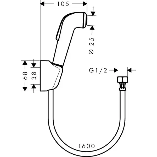 Гігієнічний душ Hansgrohe Talis S, білий / хром (32122000)