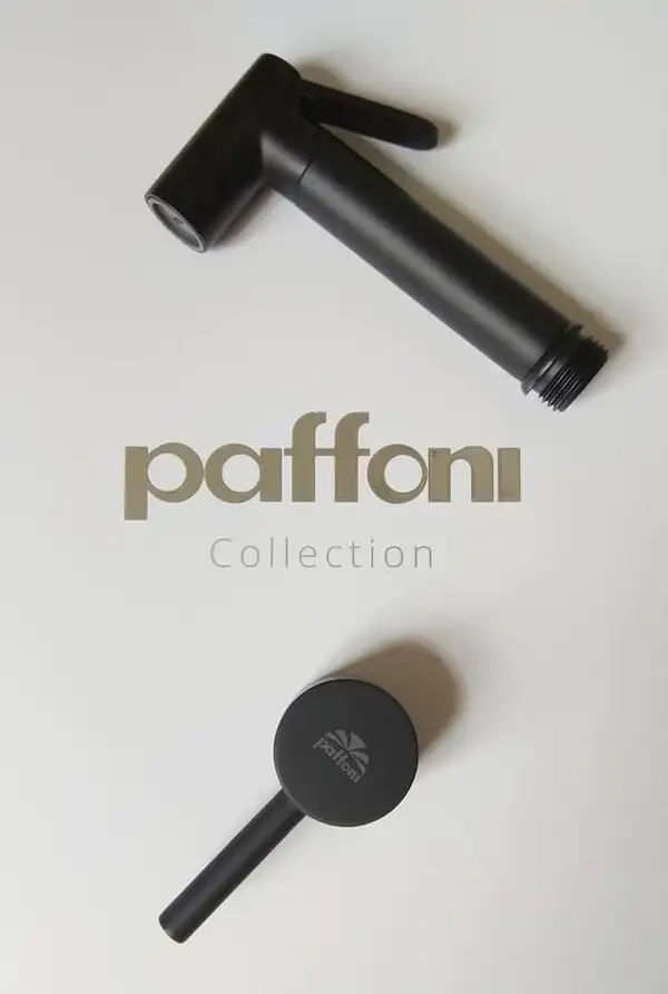 Гигиенический душ со смесителем и шлангом Paffoni Tweet Round Mix (цвет - чёрный матовый) (ZDUP110NO) фото 3 Aquada.com.ua