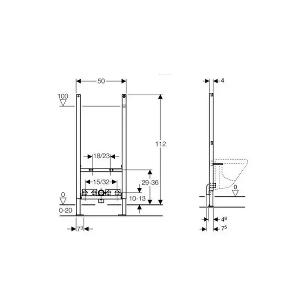 GEBERIT DUOFIX инсталляция для биде, 112 см, универсальный (111.534.00.1) фото 2 Aquada.com.ua GEBERIT DUOFIX инсталляция для биде, 112 см, универсальный (111.534.00.1) фото 2 Aquada.com.ua