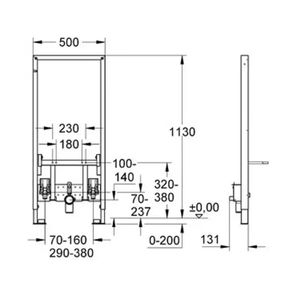 Grohe Rapid SL Инсталляция для биде (38553001) Grohe Rapid SL Инсталляция для биде (38553001)