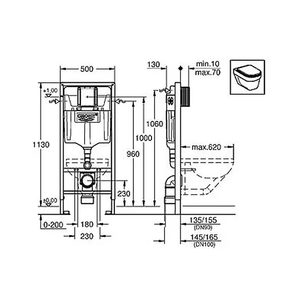 Grohe Rapid SL Інсталяція для унітазу 3в1, біла (38722001) Grohe Rapid SL Інсталяція для унітазу 3в1, біла (38722001)