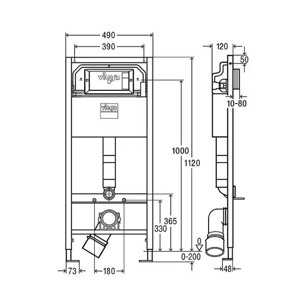 Инсталляция для унитаза Viega Prevista Dry с кнопкой Style 23 черный цвет (771997 + 773175) фото 4 Aquada.com.ua Инсталляция для унитаза Viega Prevista Dry с кнопкой Style 23 черный цвет (771997 + 773175) фото 4 Aquada.com.ua
