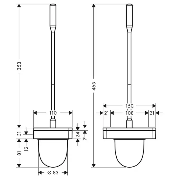 Ёршик подвесной Axor Universal Accessories, матовый никель/стекло белое, матовое (42835820) фото 2 Aquada.com.ua Ёршик подвесной Axor Universal Accessories, матовый никель/стекло белое, матовое (42835820) фото 2 Aquada.com.ua