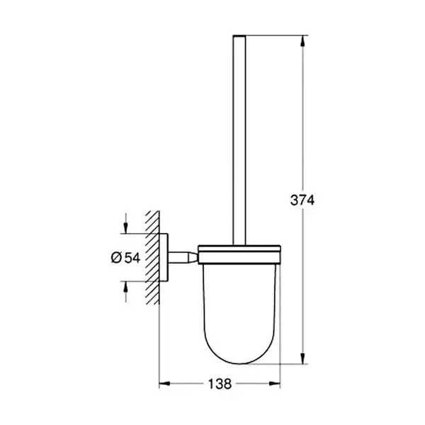 Йорж для унітазу Grohe Bau Cosmopolitan Neutral (40463001)