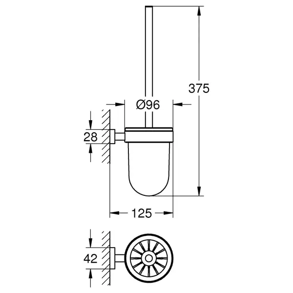 Йорж для унітазу Grohe Essentials Cube New (40513001)