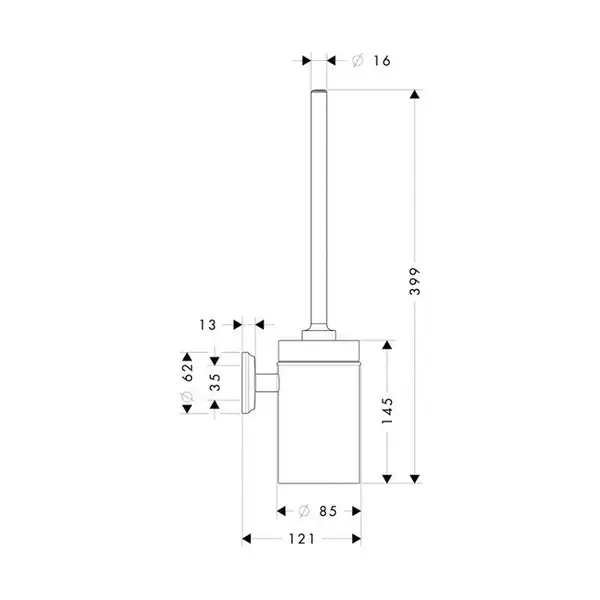 Ёршик с держателем Hansgrohe Logis Classic (цвет - хром, керамика белая) (41632000) фото 2 Aquada.com.ua Ёршик с держателем Hansgrohe Logis Classic (цвет - хром, керамика белая) (41632000) фото 2 Aquada.com.ua