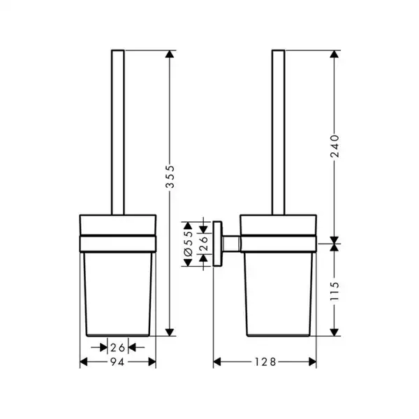 Щітка для унітазу, Hansgrohe Logis Universal (41722000)
