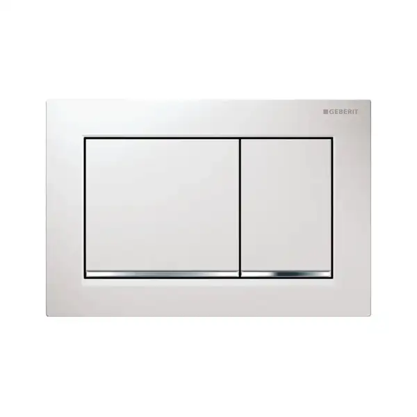 Geberit Omega 30 Клавіша змиву, білий/хром глянець (115.080.KJ.1) Geberit Omega 30 Клавіша змиву, білий/хром глянець (115.080.KJ.1)