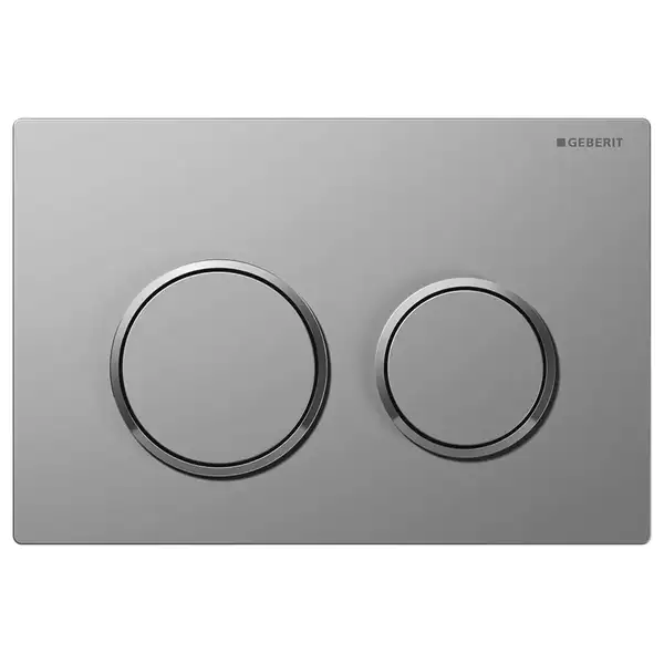 Смывная клавиша Geberit Omega 20, двойной смыв (пластик матовый хром/глянцевый хром/матовый хром) (115.085.KN.1) фото 1 Aquada.com.ua Смывная клавиша Geberit Omega 20, двойной смыв (пластик матовый хром/глянцевый хром/матовый хром) (115.085.KN.1) фото 1 Aquada.com.ua