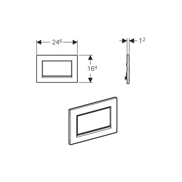 Смывная клавиша Geberit Sigma 30 смыв/стоп, с креплением на винтах (шлифованный хром/глянцевый хром/шлифованный хром) (115.893.KX.1) фото 2 Aquada.com.ua Смывная клавиша Geberit Sigma 30 смыв/стоп, с креплением на винтах (шлифованный хром/глянцевый хром/шлифованный хром) (115.893.KX.1) фото 2 Aquada.com.ua