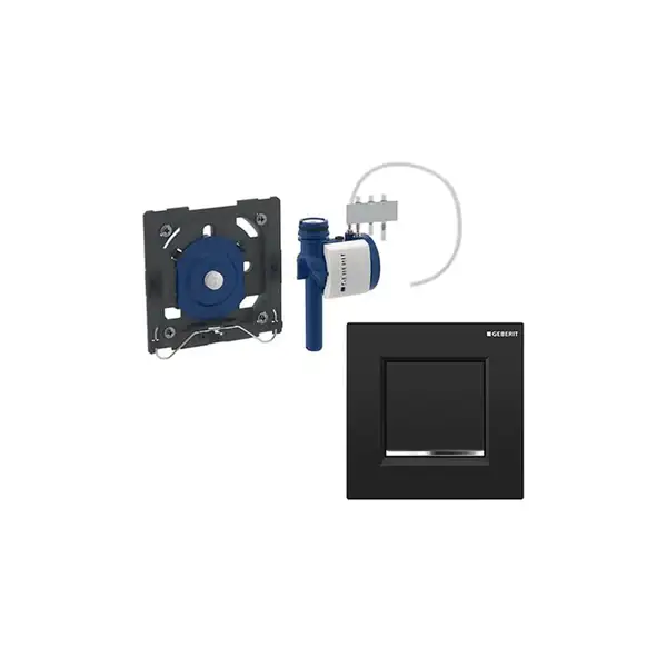 Система пневматического управления смывом писсуара Geberit Sigma 30 (пластик чёрный/глянцевый хром) (116.017.KM.1) фото 2 Aquada.com.ua