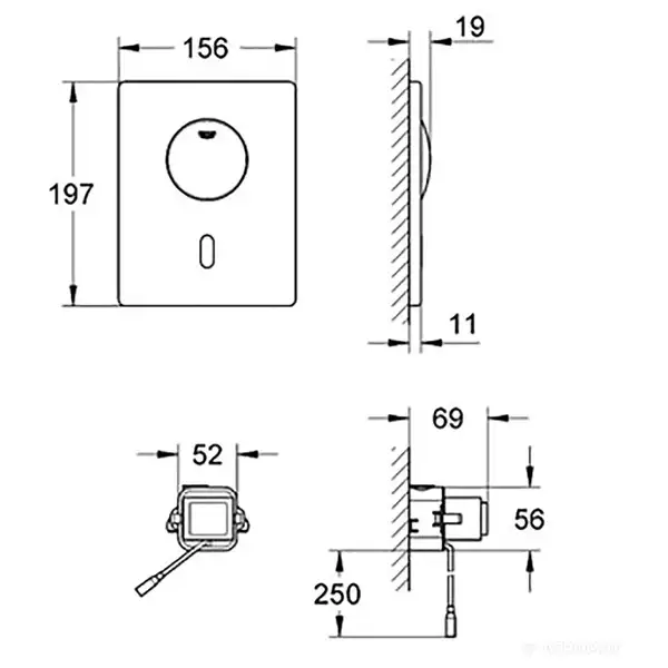 GROHE Смывная клавиша, инфракрасная, цвет нерж.сталь Tectron Skate (37419SD0) фото 2 Aquada.com.ua GROHE Смывная клавиша, инфракрасная, цвет нерж.сталь Tectron Skate (37419SD0) фото 2 Aquada.com.ua